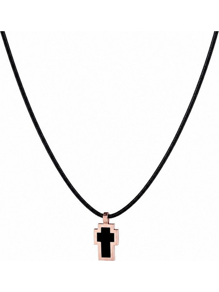 VERY GAVELLO Tattoo Mini Κολιέ-Σταυρός από χρυσό 9ct Rose Gold (Μήκος:35.00cm-75.00cm) VPTA-XX-R1
