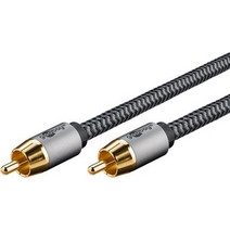 GOOBAY καλώδιο ήχου RCA σε RCA 65296, 2m, μαύρο/ασημί
