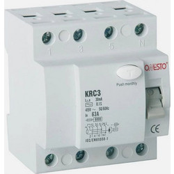 RP ONESTO Ρελέ Διαρροής 4P 40 A 30 mA - Type A, 6 kA & Ράγα DIN