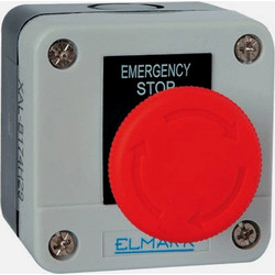 Μπουτόν Έκτακτης Ανάγκης Elmark EL1-B174 Μανιτάρι 1NC 6A IP44 - O40 Κόκκινο & Περιστροφή