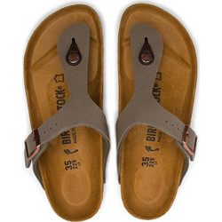 Birkenstock Gizeh Δερμάτινες Ανδρικές Σαγιονάρες Ανατομικές Γκρι 43391