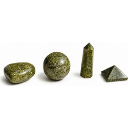 Four Gemstone Shapes - Epidote