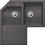 Blanco Metra 9 E Ένθετος Νεροχύτης Γωνιακός Γρανίτη Rock Grey 83x83cm