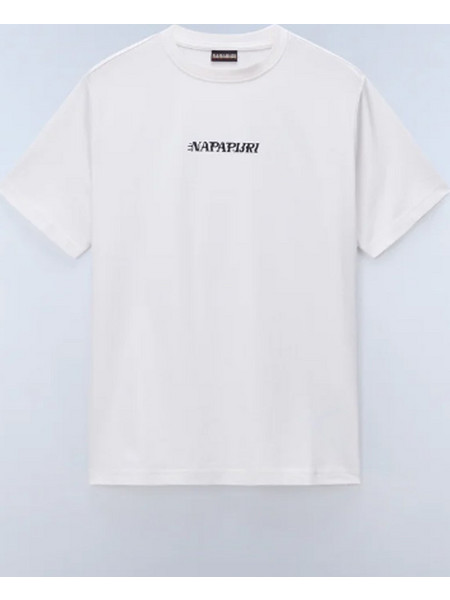 NAPAPIJRI T-SHIRT S-FLINT RELAXED FIT BACK PRINT FANCY ΛΕΥΚΟ