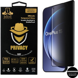 Idol 1991 Privacy Anti-Spy Semi Curved Full Glue Tempered Glass Black (OnePlus 15 6.78in)
