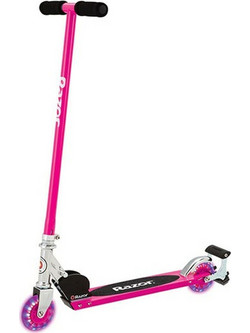 Razor S Spark Αναδιπλούμενο Παιδικό Πατίνι Δίτροχο με Φωτάκια Ροζ