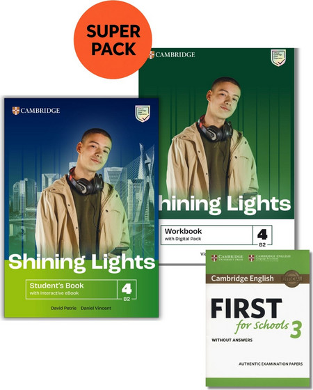 SHINING LIGHTS 4 B2 SUPER PACK 2 (SB + WB + FIRST FOR SCHOOLS 3 + WORDLIST)