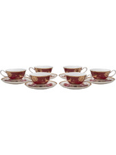 Beauty Home Eternal Art 7716 Σετ Φλιτζάνια Τσαγιού Πορσελάνης Μπορντό 12τμχ