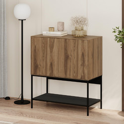 Μπουφές Amira Megapap χρώμα καρυδί Ud - black wood 80x40x90εκ