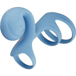 Snail Vibe Jovi ARC Couple Ring Ελαστικό Δαχτυλίδι Πέους Σιλικόνης με Δόνηση Μπλε