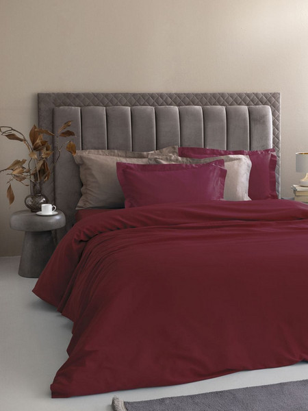 Μαξιλαροθήκες Σετ Posh Bordeaux 300TC Satin Cotton Palamaiki (52x72) 2Τεμ