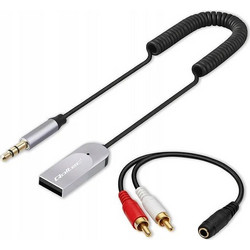 Qoltec Wireless Audio Receiver Adapter Hifi Home & Car Bluetooth 6.0 2 X Rca 1 X Aux 3.5mm Usb Microphone