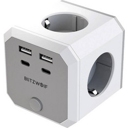 BlitzWolf BW-EC2 8-in-1 Power Cube (4xAC / 2 x USB-A / 2 x USB-C)