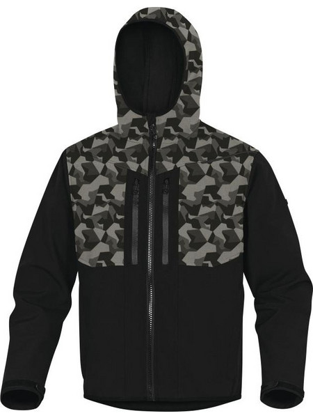 Τζακετ Εργασίας Softshell Delta Plus HORTEN2 Μαύρο-Καμουφλάζ