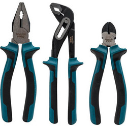 Bormann Pro Σετ Πένσα 180mm Πλαγιοκόφτης 150mm Γκαζοτανάλια 250mm 3τμχ BHT1661