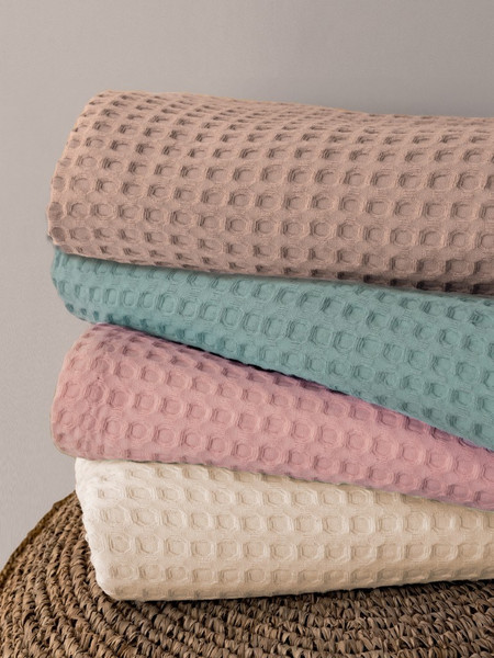 Κουβέρτα Ημίδιπλη Πικέ 170x240 - Palamaiki - Marcie - PINK - Ροζ