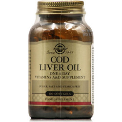 Solgar Cod Liver Oil Μουρουνέλαιο 100 Μαλακές Κάψουλες
