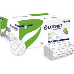 Χειροπετσέτα Ζικ Ζακ Λευκή Eco V2 (863046) Lucart (Κιβ./3800φυλ.)