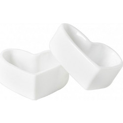 Δαχτυλίδια Πετσέτας Hearts (Σετ 2Τμχ) RD0017757 4,5x4x1,5cm White Raeder Πορσελάνη