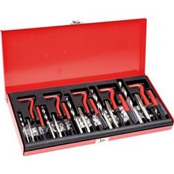 Κιτ επισκευής σπειρώματος VEVOR Helicoil, 166 τεμαχίων Metric Drill Drill Helicoil Repair Kit, M5 M6 M8 M10 M12 Εργαλειοθήκη Rethreading Coil Heli with HSS Drill Bits Ένθετα σπειρώματος Βρύσες Breakof