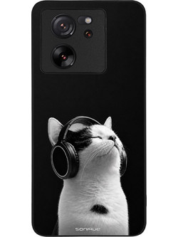 Sonique Men's Edition Back Cover Audio Kitten - White (Xiaomi 13T / Xiaomi 13T Pro)