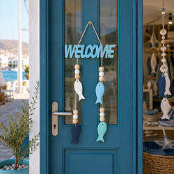 Διακοσμητικό Ξύλινο Κρεμαστό Sea Breeze Welcome Decor 18.5x46cm Galifas 88217 - Galifas
