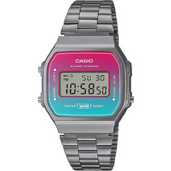 Casio Vintage Ψηφιακό Ανδρικό Ρολόι Χρονογράφος με Γκρι Μεταλλικό Μπρασελέ A-168WERB-2AEF