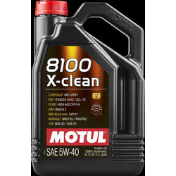 Motul 8100 X-Clean C3 Συνθετικό Λάδι Αυτοκινήτου 5W-40 5lt