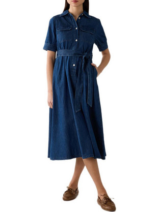 More & More Midi Καθημερινό Φόρεμα Τζιν Navy Μπλε 61023251-0962