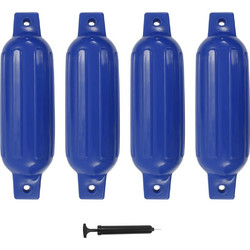 vidaXL Προφυλακτήρας Σκάφους 4 τεμ. από PVC - μπλε, O 11.5 x 41 cm