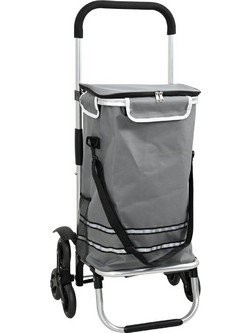 vidaXL Καρότσι Αγορών 47x39x100,5 εκ. Ύφασμα Oxford - γκρι