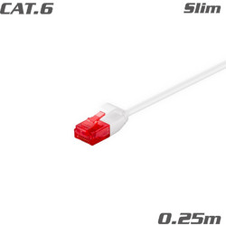Goobay U/UTP Cat.6 Καλώδιο Δικτύου Ethernet 0.25m White 71550