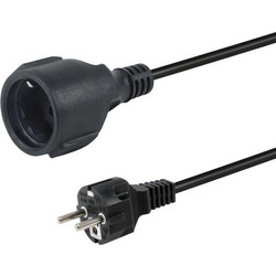 Equip Schuko - Schuko Cable 3m Μαύρο 112181 112181