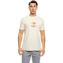 S' Ανδρικό μπλουζάκι με τύπωμα ''fish dakota'' 53-206-016 ECROU
