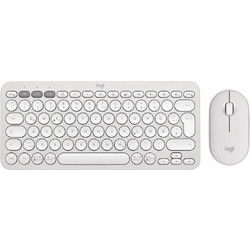 Logitech Combo Pebble 2 White Ασύρματο Σετ Πληκτρολόγιο & Ποντίκι