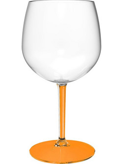 GoldPlast Ποτήρι Κοκτέιλ Πλαστικό Κολωνάτα Balloon Tonic Πορτοκαλί Διαφανές 582ml 5031-ARCTR