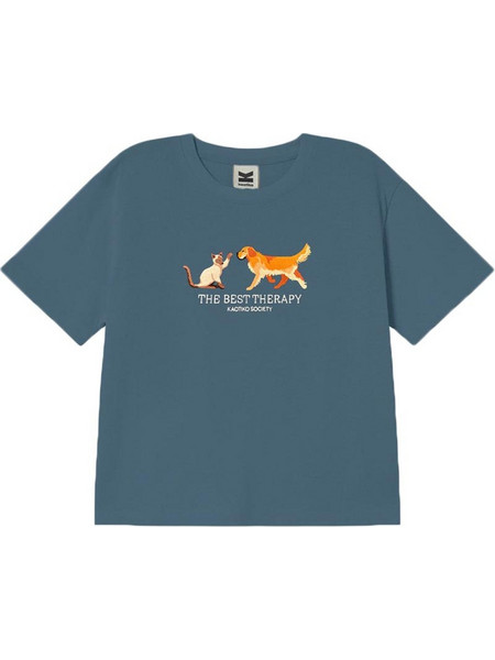 Kaotiko The Best Therapy T-shirt Navy AS031-01-M002