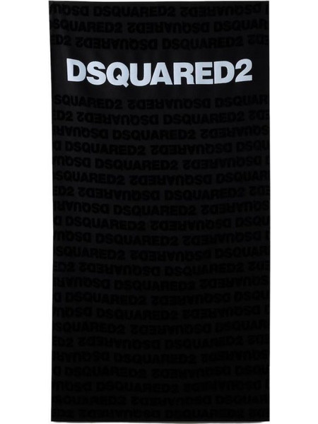 DSQUARED2 BEACH TOWEL COTTON BLACK