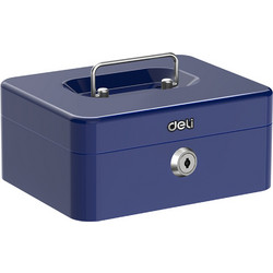 DELI PORTABLE MINI CASH BOX BLUE