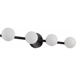 ΦΩΤΙΣΤΙΚΟ ΛΟΥΤΡΟΥ ΜΕ 4 ΓΛΟΜΠΑΚΙΑ LED 12W CCT ΜΑΥΡΟ - 3312