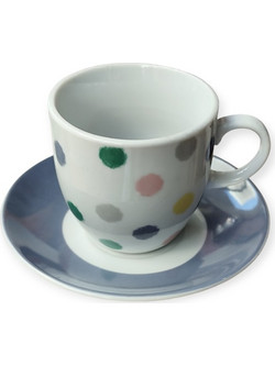 Max Home Σετ Φλιτζάνια Espresso & Ελληνικού Καφέ Πορσελάνης Μπλε Πολύχρωμα 90ml 6τμχ DG080207
