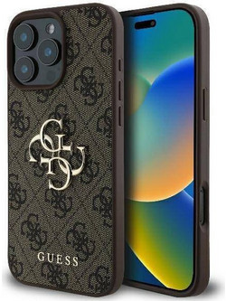 Guess 4G Big Logo Back Cover Brown (iPhone 16 Pro Max)