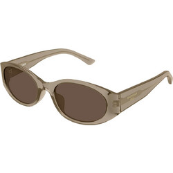 Balenciaga BB0369SK 006 Γυναικεία Γυαλιά Ηλίου Οβάλ Κοκάλινα Καφέ με Καφέ Φακό