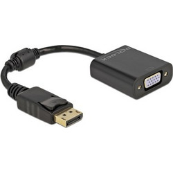 DELOCK DELOCK αντάπτορας DisplayPort σε VGA 61006, 1920x1200p, passive, μαύρος