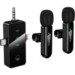 Hoco L20C Σετ 2 Μικρόφωνα Πέτου USB-C / 3.5mm / Lightning