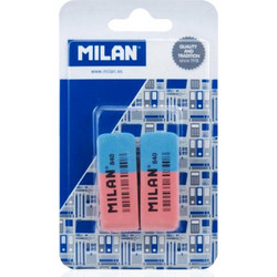 MILAN γόμα 620 BCM10100MP για μολύβι και στυλό, 53 x 20 x 8mm, σετ 2τμχ