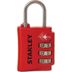 Stanley Λουκέτο Αποσκευών TSA με Συνδυασμό 3 Ψηφίων 30mm Red - S742-055