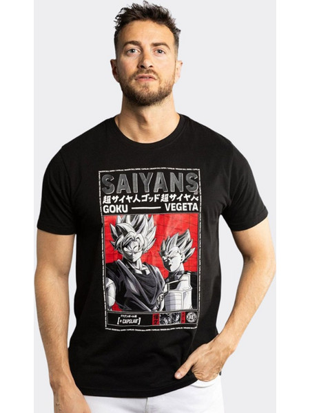 CAPSLAB Dragon Ball Z Ανδρικό T-Shirt σε Μαύρο Χρώμα