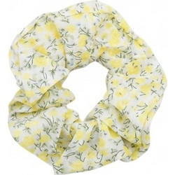 NOVITA Γυναικείο Scrunchie Μαλλιών Φλοράλ, Κίτρινο