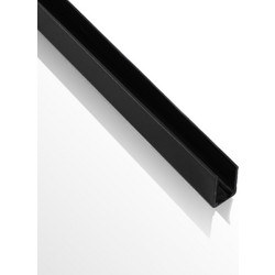 kelvo NEONPRO KLV-101-0066 Βάση Στήριξης για Neon Flex LED Αδιάβροχο IP65 - Μαύρο Ματ - Μ300 x Π0.8 x Υ1.3cm - Πακέτο 5 Τεμαχίων